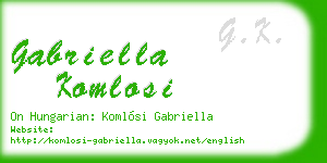 gabriella komlosi business card