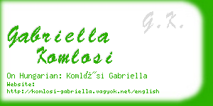 gabriella komlosi business card